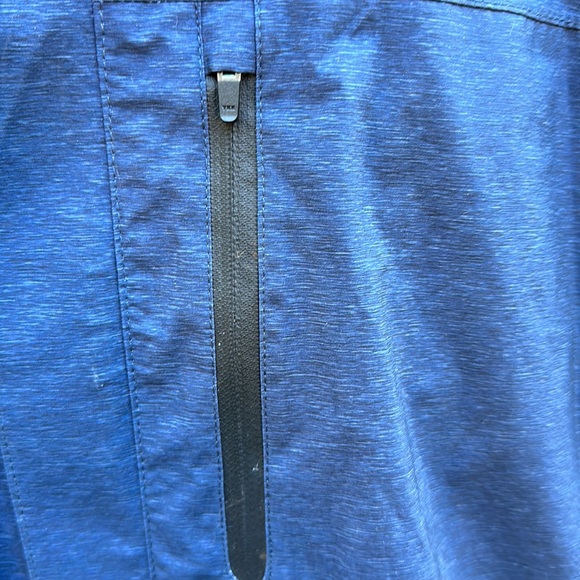 32 degrees cool rain jacket ☔️ heather deep sea blue with stuff pouch size XL - Picture 3 of 8